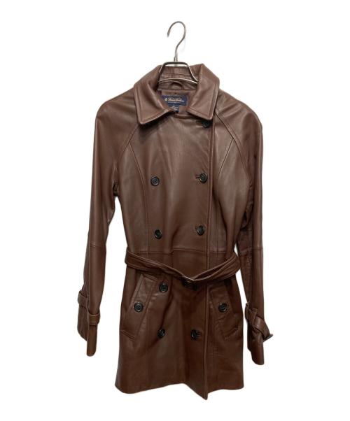 BROOKS BROTHERS（ブルックスブラザーズ）BROOKS BROTHERS (ブルックスブラザーズ) レザートレンチコート ブラウン サイズ:2の古着・服飾アイテム