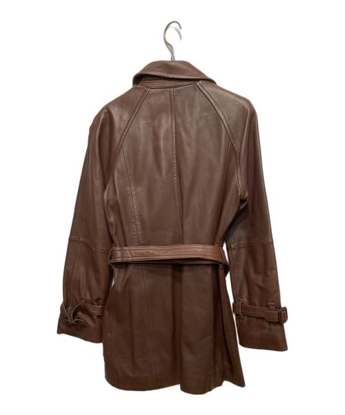 BROOKS BROTHERS（ブルックスブラザーズ）BROOKS BROTHERS (ブルックスブラザーズ) レザートレンチコート ブラウン サイズ:2の古着・服飾アイテム