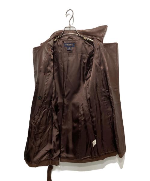 BROOKS BROTHERS（ブルックスブラザーズ）BROOKS BROTHERS (ブルックスブラザーズ) レザートレンチコート ブラウン サイズ:2の古着・服飾アイテム