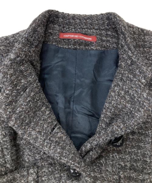 Comptoir des Cotonniers（コントワー・デ・コトニエ）Comptoir des Cotonniers (コントワー・デ・コトニエ) アルパカ混ハーフツイードコート グレー サイズ:36の古着・服飾アイテム