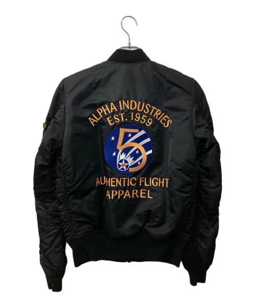 ALPHA（アルファ）ALPHA (アルファ) MA-1 JAPAN FIT フライトジャケット ブラック サイズ:Sの古着・服飾アイテム