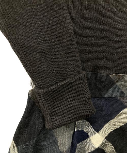 BLUE LABEL CRESTBRIDGE（ブルーレーベルクレストブリッジ）BLUE LABEL CRESTBRIDGE (ブルーレーベルクレストブリッジ) Long sleeve dress/ニットワンピース ブラック サイズ:36の古着・服飾アイテム