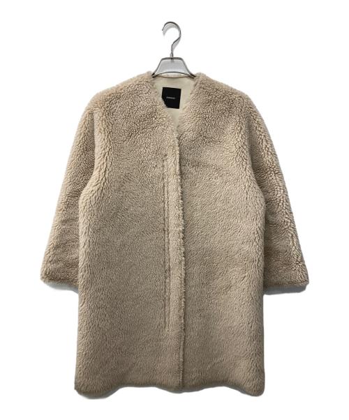 anuans（アニュアンス）anuans (アニュアンス) ボンディングボアコート ベージュ サイズ:Fの古着・服飾アイテム