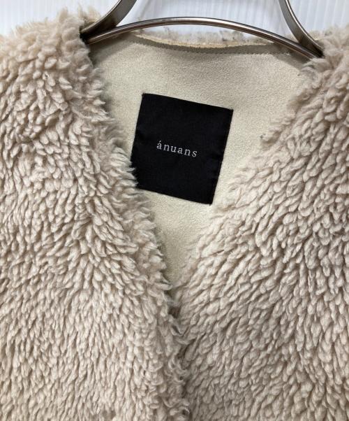 anuans（アニュアンス）anuans (アニュアンス) ボンディングボアコート ベージュ サイズ:Fの古着・服飾アイテム