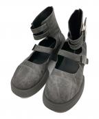 CHARLES & KEITHチャールズアンドキース）の古着「Robbie/アンクルストラップチャンキーメリージェーンブーツ」｜グレー