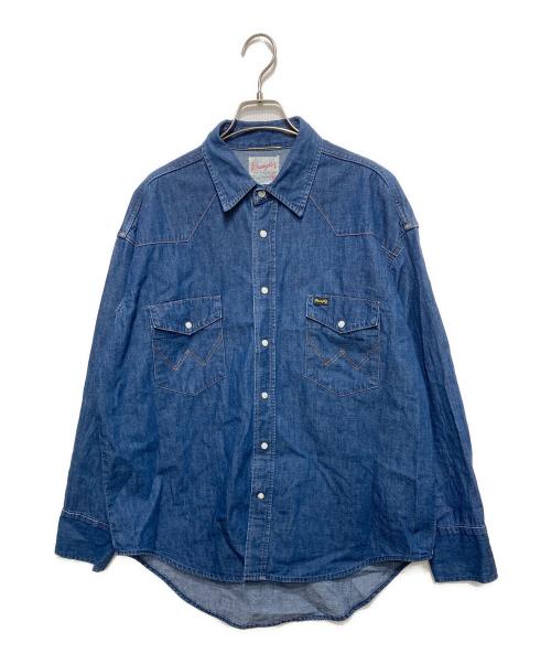 Wrangler（ラングラー）Wrangler (ラングラー) Deuxieme Classe (ドゥーズィエム クラス) 別注デニムウエスタンシャツ インディゴ サイズ:09（F）の古着・服飾アイテム