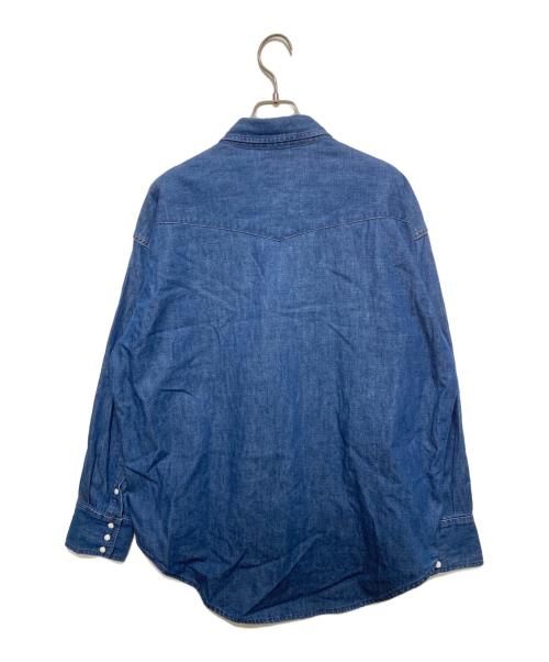 Wrangler（ラングラー）Wrangler (ラングラー) Deuxieme Classe (ドゥーズィエム クラス) 別注デニムウエスタンシャツ インディゴ サイズ:09（F）の古着・服飾アイテム
