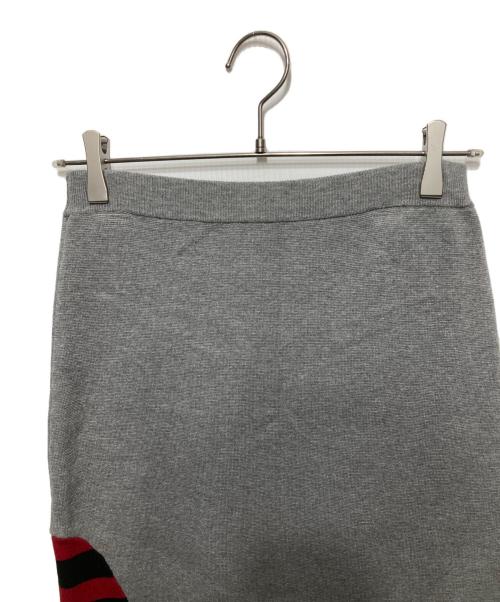 UN3D.（アンスリード）UN3D. (アンスリード) ニットスカート/MIX BORDER KT SK グレー サイズ:38の古着・服飾アイテム