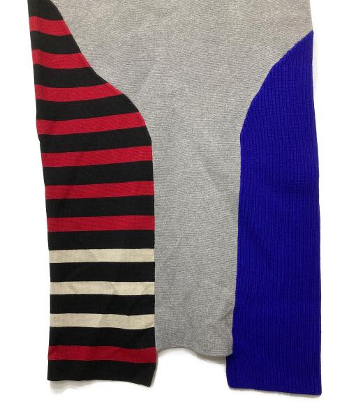 UN3D.（アンスリード）UN3D. (アンスリード) ニットスカート/MIX BORDER KT SK グレー サイズ:38の古着・服飾アイテム