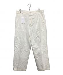 CellarDoor（セラードアー）の古着「バックベルト ワーク ワイドパンツ」｜ホワイト