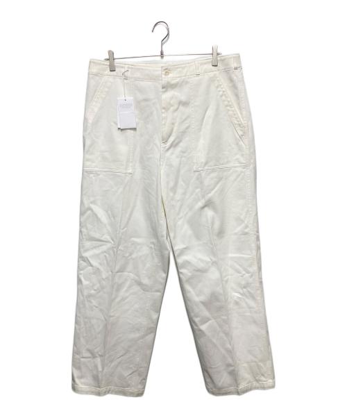 CellarDoor（セラードアー）CellarDoor (セラードアー) バックベルト ワーク ワイドパンツ ホワイト サイズ:Mの古着・服飾アイテム