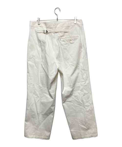 CellarDoor（セラードアー）CellarDoor (セラードアー) バックベルト ワーク ワイドパンツ ホワイト サイズ:Mの古着・服飾アイテム