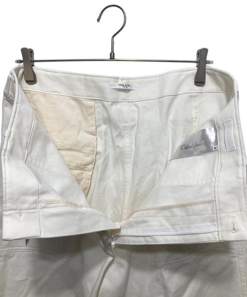 CellarDoor（セラードアー）CellarDoor (セラードアー) バックベルト ワーク ワイドパンツ ホワイト サイズ:Mの古着・服飾アイテム