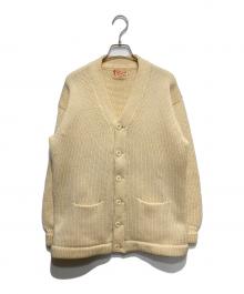 STADIUM（スタジアム）の古着「50s-60s レタードニットカーディガン」｜ベージュ