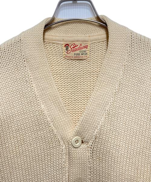 STADIUM（スタジアム）STADIUM (スタジアム) 50s-60s レタードニットカーディガン ベージュ サイズ:表記無しの古着・服飾アイテム