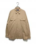 POLO RALPH LAURENポロ・ラルフローレン）の古着「90s シルク混長袖シャツ」｜ベージュ