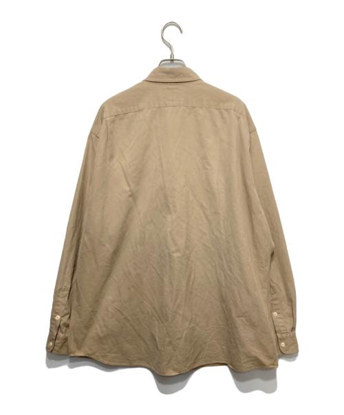 POLO RALPH LAUREN（ポロ・ラルフローレン）POLO RALPH LAUREN (ポロ・ラルフローレン) 90s シルク混長袖シャツ ベージュ サイズ:XLの古着・服飾アイテム