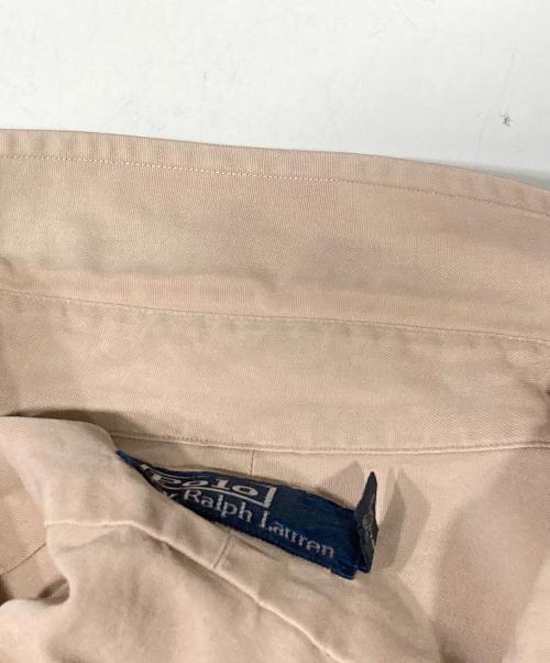 POLO RALPH LAUREN（ポロ・ラルフローレン）POLO RALPH LAUREN (ポロ・ラルフローレン) 90s シルク混長袖シャツ ベージュ サイズ:XLの古着・服飾アイテム