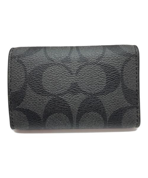 COACH（コーチ）COACH (コーチ) キーケース/5 リング キー ケース シグネチャー キャンバス ブラックの古着・服飾アイテム