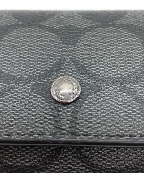 COACH（コーチ）COACH (コーチ) キーケース/5 リング キー ケース シグネチャー キャンバス ブラックの古着・服飾アイテム