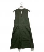 MHLエムエイチエル）の古着「FINE COMPACT COTTON POPLINワンピース」｜カーキ