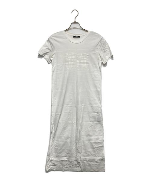 DIESEL（ディーゼル）DIESEL (ディーゼル) カットソーワンピース ホワイト サイズ:XSの古着・服飾アイテム