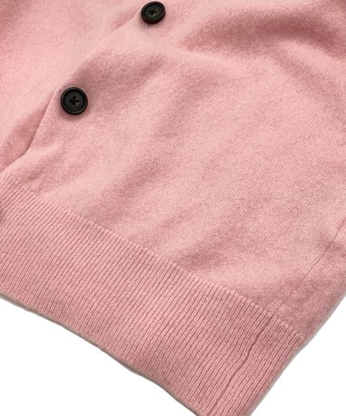 Acne studios（アクネ ストゥディオズ）Acne studios (アクネ ストゥディオズ) フェイスロゴクルーネックカーディガン ピンク サイズ:XSの古着・服飾アイテム