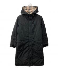 BURBERRY LONDON（バーバリーロンドン）の古着「裏ノヴァチェック中綿ダッフルコート」｜ブラック