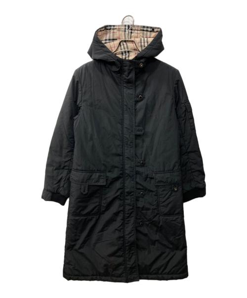 BURBERRY LONDON（バーバリーロンドン）BURBERRY LONDON (バーバリーロンドン) 裏ノヴァチェック中綿ダッフルコート ブラック サイズ:150Aの古着・服飾アイテム