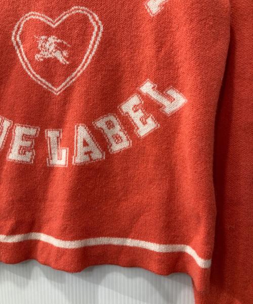 BURBERRY BLUE LABEL（バーバリー ブルー レーベル）BURBERRY BLUE LABEL (バーバリー ブルー レーベル) ロゴニット オレンジ サイズ:38の古着・服飾アイテム