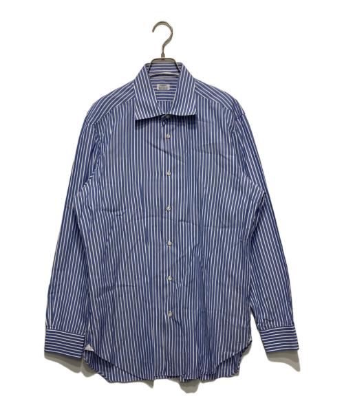 BARBA（バルバ）BARBA (バルバ) BARNEYS NEWYORK (バーニーズ・ニューヨーク) ストライプシャツ ブルー サイズ:43/17の古着・服飾アイテム