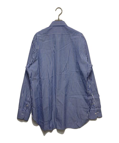 BARBA（バルバ）BARBA (バルバ) BARNEYS NEWYORK (バーニーズ・ニューヨーク) ストライプシャツ ブルー サイズ:43/17の古着・服飾アイテム