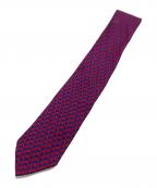 HERMESエルメス）の古着「総柄ネクタイ」｜レッド