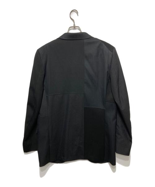 COMME des GARCONS HOMME DEUX（コムデギャルソン オム ドゥ）COMME des GARCONS HOMME DEUX (コムデギャルソン オム ドゥ) パッチワークテーラードジャケット ブラック×チャコールグレー サイズ:Lの古着・服飾アイテム