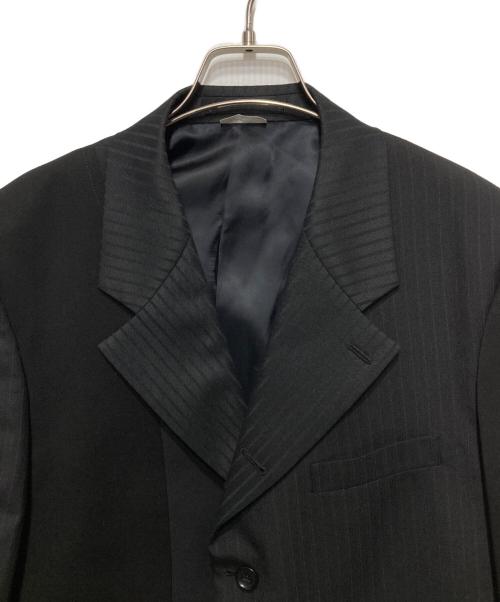 COMME des GARCONS HOMME DEUX（コムデギャルソン オム ドゥ）COMME des GARCONS HOMME DEUX (コムデギャルソン オム ドゥ) パッチワークテーラードジャケット ブラック×チャコールグレー サイズ:Lの古着・服飾アイテム