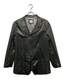 ARMANI COLLEZIONI（アルマーニ コレツィオーニ）の古着「ラムレザージャケット」｜ブラック