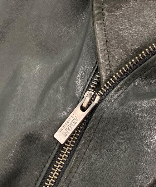 ARMANI COLLEZIONI（アルマーニ コレツィオーニ）ARMANI COLLEZIONI (アルマーニ コレツィオーニ) ラムレザージャケット ブラック サイズ:50の古着・服飾アイテム
