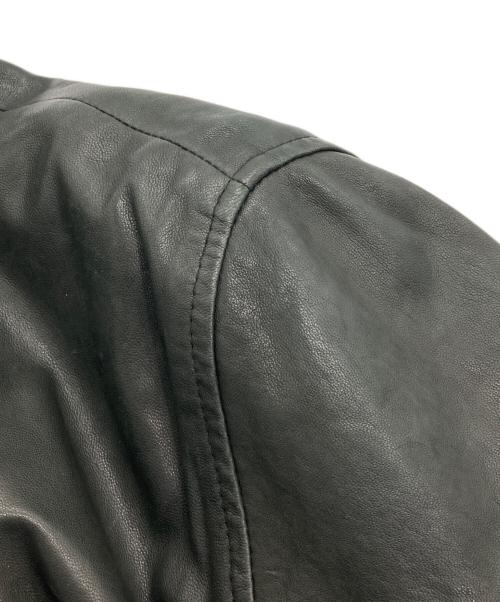 ARMANI COLLEZIONI（アルマーニ コレツィオーニ）ARMANI COLLEZIONI (アルマーニ コレツィオーニ) ラムレザージャケット ブラック サイズ:50の古着・服飾アイテム