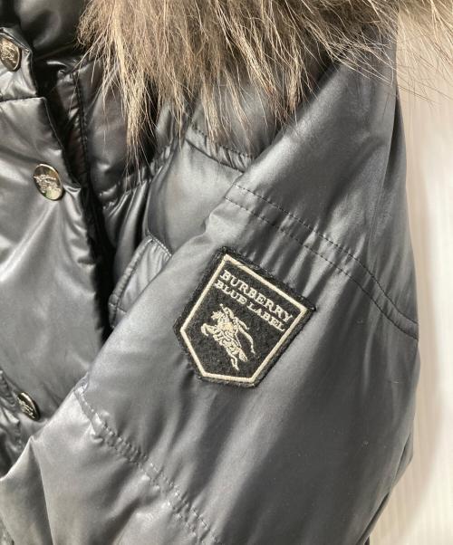 BURBERRY BLUE LABEL（バーバリー ブルー レーベル）BURBERRY BLUE LABEL (バーバリー ブルー レーベル) ダウンコート ブラック サイズ:38の古着・服飾アイテム