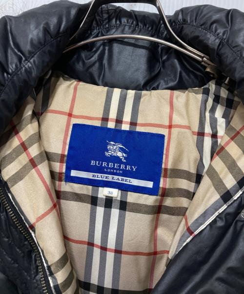 BURBERRY BLUE LABEL（バーバリー ブルー レーベル）BURBERRY BLUE LABEL (バーバリー ブルー レーベル) ダウンコート ブラック サイズ:38の古着・服飾アイテム