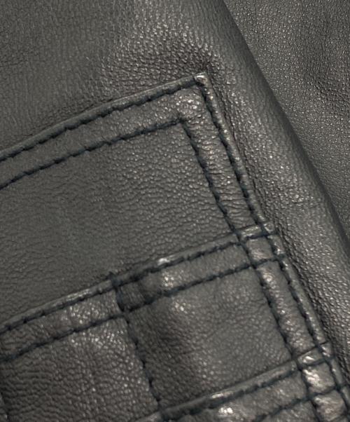 FREAK'S STORE（フリークスストア）FREAK'S STORE (フリークスストア) レザーMA-1ジャケット ネイビー サイズ:Lの古着・服飾アイテム