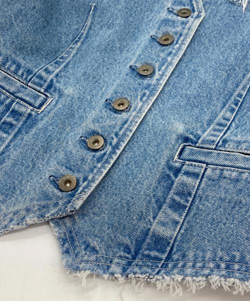 OUT OF FRAME（アウトオブフレーム）OUT OF FRAMe (アウトオブフレーム) デニムドッキングミニベスト インディゴ サイズ:Fの古着・服飾アイテム