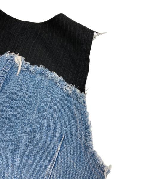 OUT OF FRAME（アウトオブフレーム）OUT OF FRAMe (アウトオブフレーム) デニムドッキングミニベスト インディゴ サイズ:Fの古着・服飾アイテム