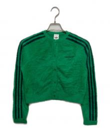 adidas（アディダス）の古着「フラッフィー ニットカーディガン」｜グリーン