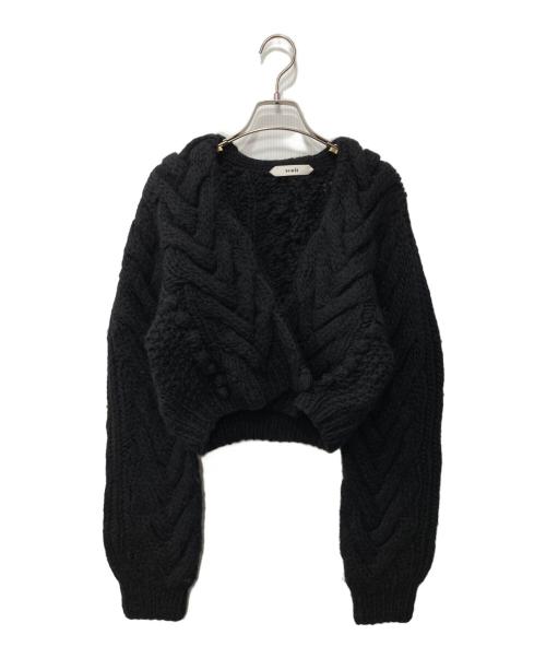Venit（ヴェニット）Venit (ヴェニット) NOBLE別注/ハンドニットカーディガン ブラック サイズ:38の古着・服飾アイテム