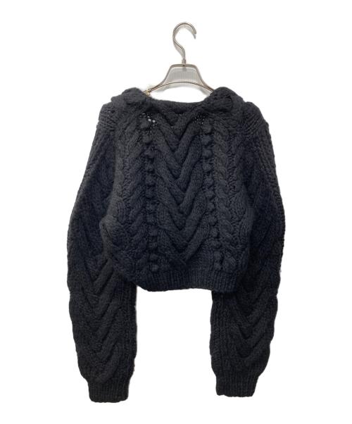 Venit（ヴェニット）Venit (ヴェニット) NOBLE別注/ハンドニットカーディガン ブラック サイズ:38の古着・服飾アイテム