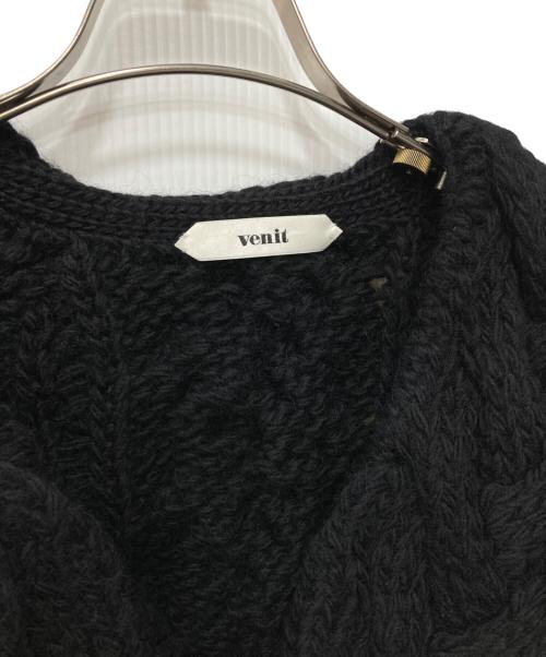 Venit（ヴェニット）Venit (ヴェニット) NOBLE別注/ハンドニットカーディガン ブラック サイズ:38の古着・服飾アイテム