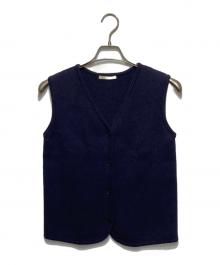 Plage（プラージュ）の古着「リネン混ニットベスト」｜ネイビー