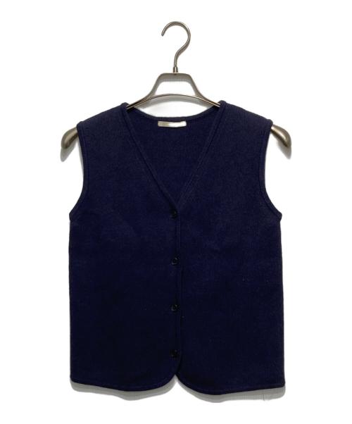 Plage（プラージュ）Plage (プラージュ) リネン混ニットベスト ネイビー サイズ:Fの古着・服飾アイテム