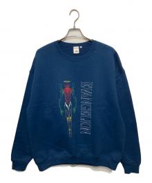 RADIO EVA×FRUIT OF THE LOOM（ラヂオエヴァ×フルーツオブザルーム）の古着「EVA/裏起毛スウェット」｜ネイビー